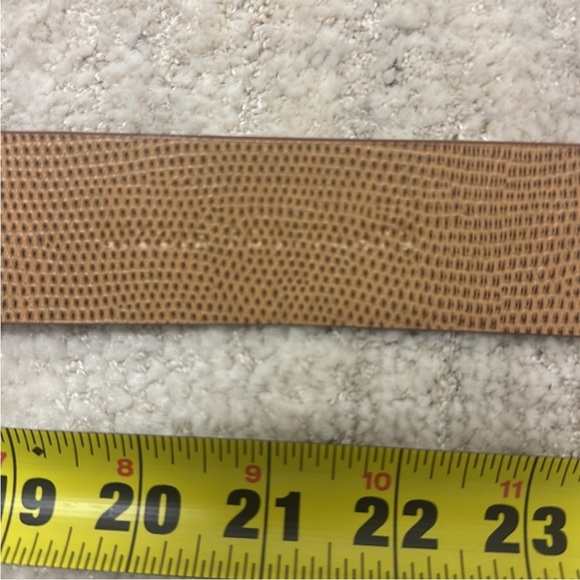 Lizzy Fortunato Louise Belt Brown Textured Leather with Clear Resin Buckle M/L main image 6